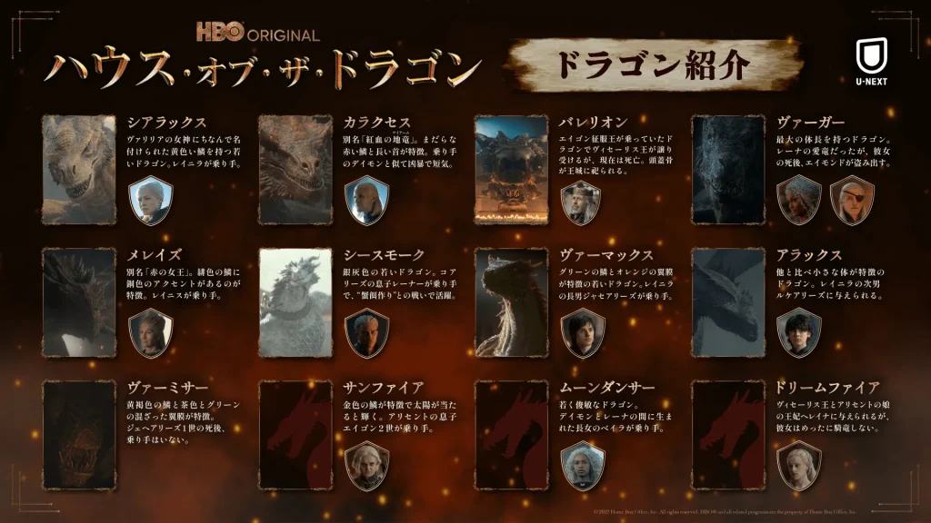 『ハウス・オブ・ザ・ドラゴン』ドラゴン&ドラゴンライダー