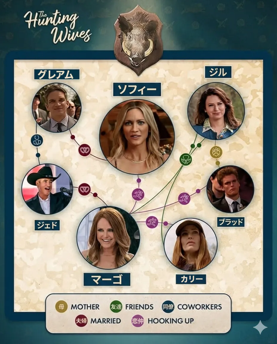 『ハンティング・ワイブス』相関図